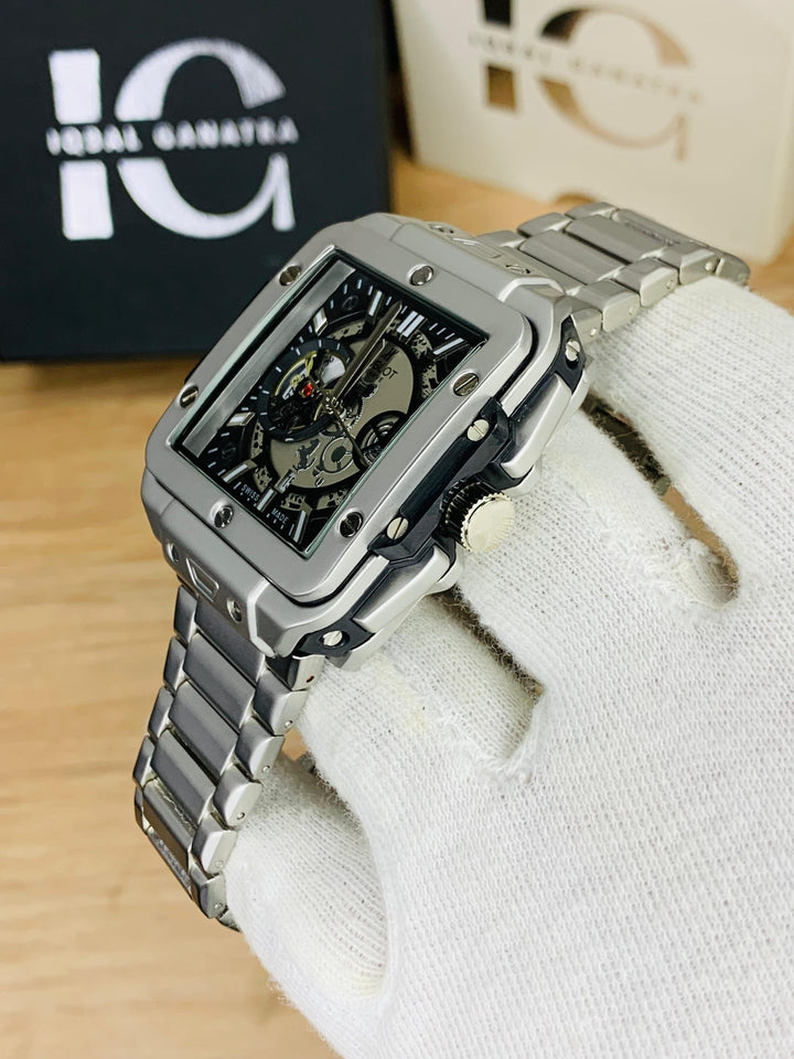 HUBLOT Square Skeleton – “Steel Matrix” Edition Architectural Precision. Mechanical Depth.