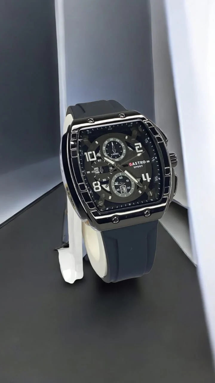 GASRTO Curvex Shape Dial Analog Sports Watch With Date Display and Durable Straps